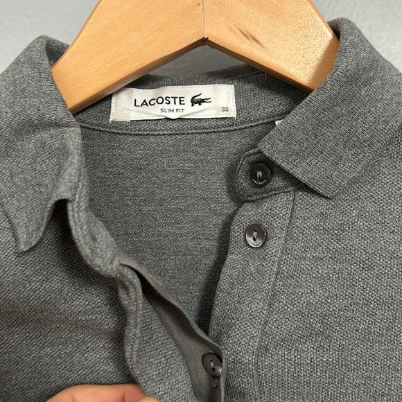 Lacoste Gray Pique Stretch Mini Polo Dress size 32 - Picture 11 of 12